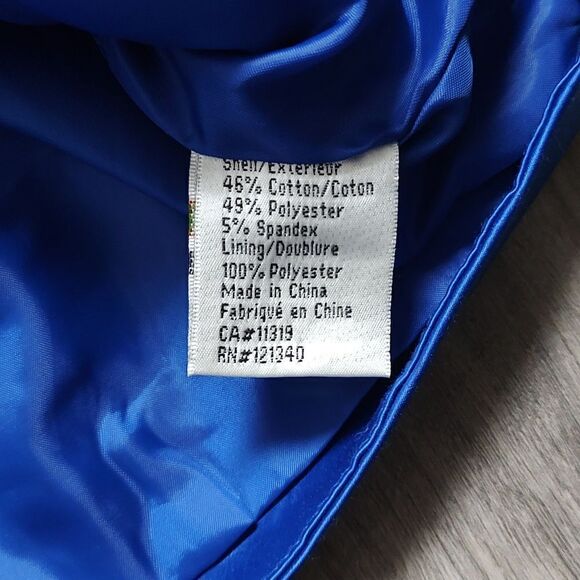 Dynamite New With Tag Size 11 Blue Heavy Sateen Tulip Skirt With Pockets - Picture 6 of 7